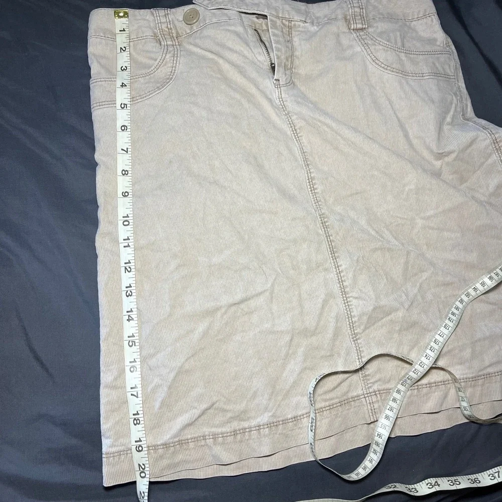 Vintage Y2K GAP Women Tan Corduroy A-Line Mini Skirt Size‎ 8 Gapstretch